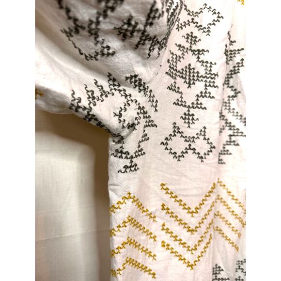 FREE PEOPLE Toluca Embroidered Pants Women's 12 Cotton Linen Boho Summer Beach - Picture 10 of 10